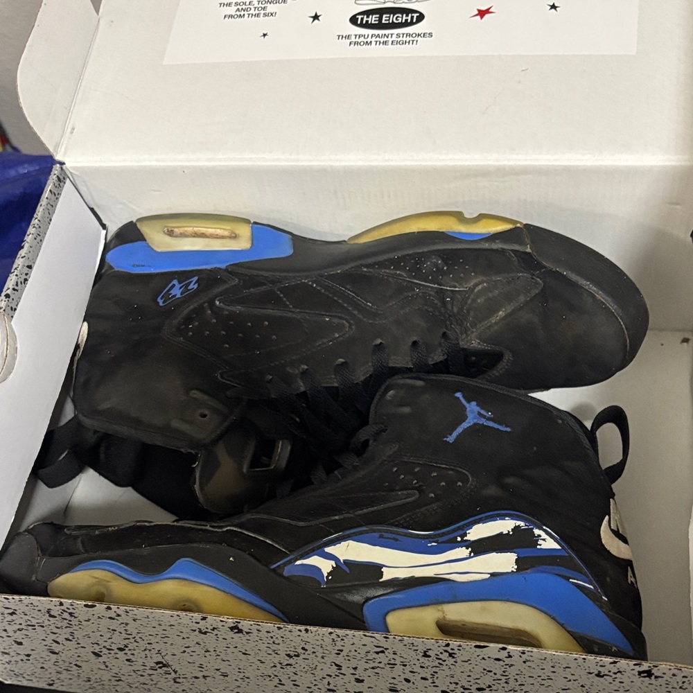 Jordan Black and Blue Sneakers